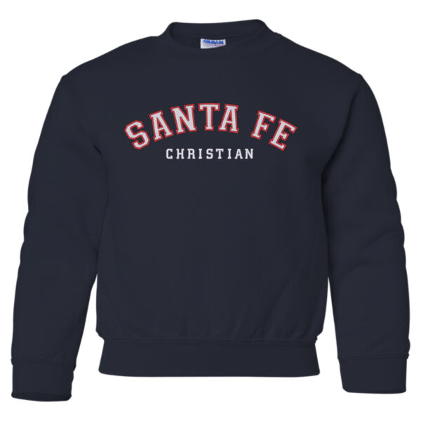 Embroidered Youth Varsity Crewneck Sweatshirt Thumbnail